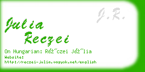 julia reczei business card